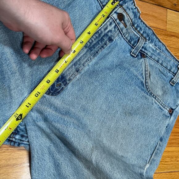 VTG 90s Levi's 550 Orange Tab Jeans Mens 37x30 Relaxed Fit Tapered Wear Distress - Picture 5 of 12